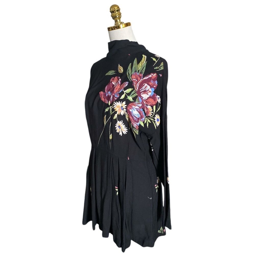 Free People Black and Pink Floral Tunic - Picture 8 of 11